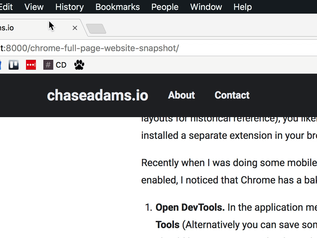 How to open Chrome DevTools