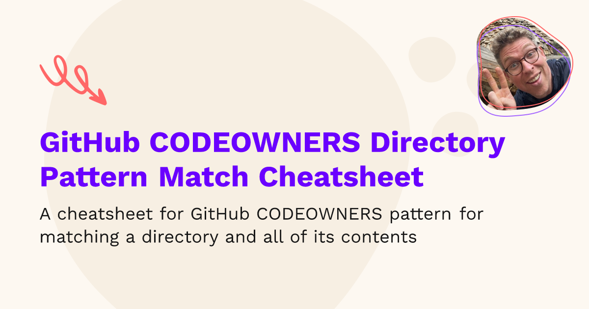 GitHub CODEOWNERS Directory Pattern Match Cheatsheet